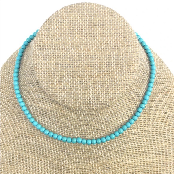 SOLD Turquoise Beaded Choker - Picture 1 of 1